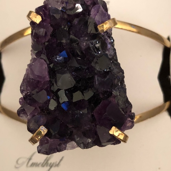 Amethyst Cuff Bracelet - Picture 2 of 5